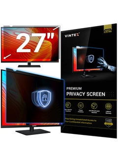 VINTEZ 27 Inch Computer Privacy Screen Filter for Widescreen Computer Monitor - Anti-Glare - Anti-Scratch Screen Protector Film for Data Confidentiality - 16:9 Aspect Ratio