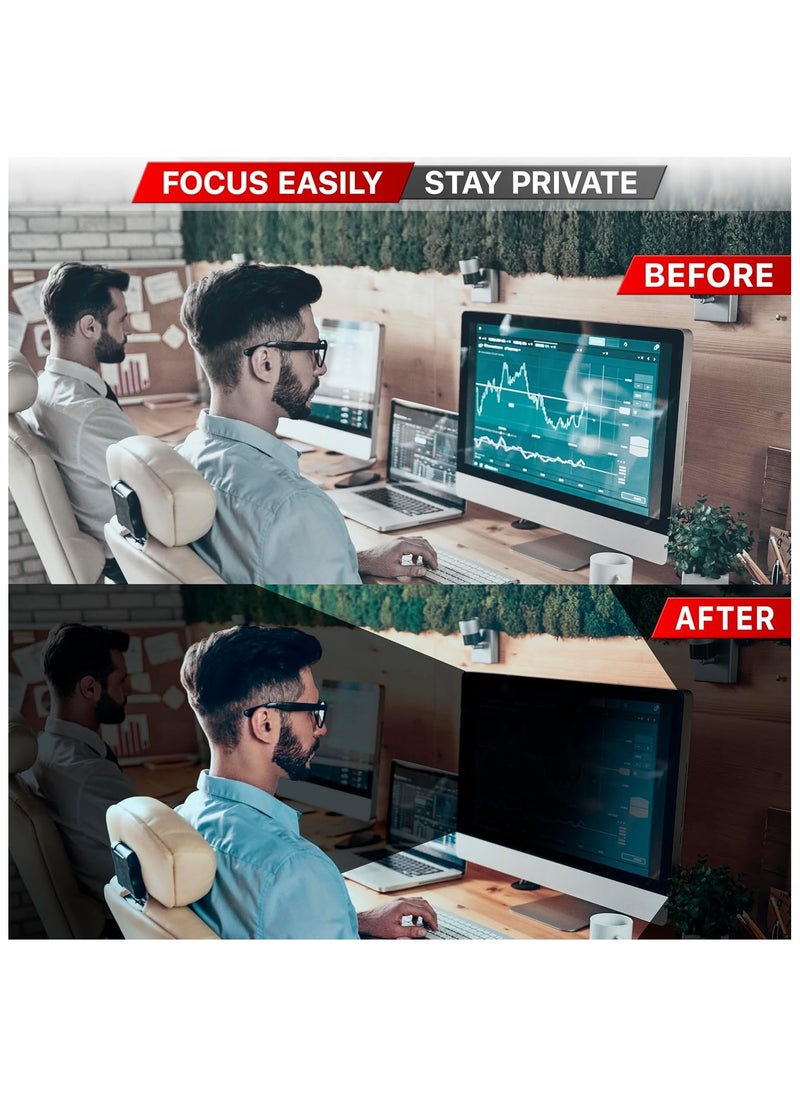 VINTEZ - VINTEZ 27 Inch Computer Privacy Screen Filter for Widescreen Computer Monitor - Anti-Glare - Anti-Scratch Screen Protector Film for Data Confidentiality - 16:9 Aspect Ratio - Image 1