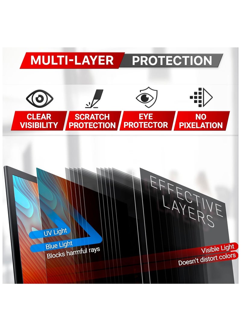 VINTEZ - VINTEZ 27 Inch Computer Privacy Screen Filter for Widescreen Computer Monitor - Anti-Glare - Anti-Scratch Screen Protector Film for Data Confidentiality - 16:9 Aspect Ratio - Image 1