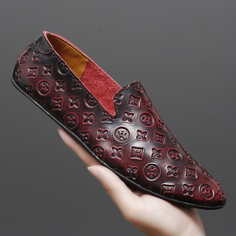 Men'S And Women'S Leather Shoes, Genuine Leather Casual Leather Shoes, Carved Leather Shoes For Couples, Business Casual, British Style, Cool And Stylish Men'S And Women'S Leather Shoes - Image 2