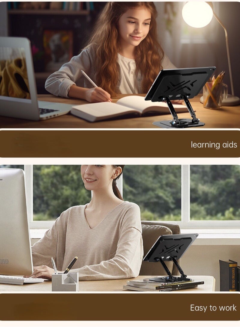 Adjustable Laptop Stand for Desk Ergonomic Riser with 360° Rotating Base Foldable Notebook Computer Holder,Ventilated Cooling Notebook Stand, Compatible MacBook Air Pro Dell XPS More 10-17" Laptops - Image 3