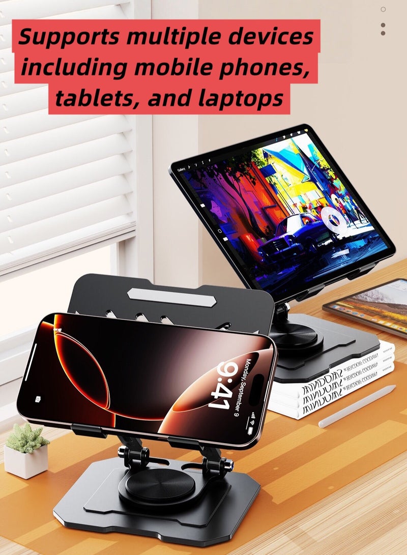 Adjustable Laptop Stand for Desk Ergonomic Riser with 360° Rotating Base Foldable Notebook Computer Holder,Ventilated Cooling Notebook Stand, Compatible MacBook Air Pro Dell XPS More 10-17" Laptops - Image 4