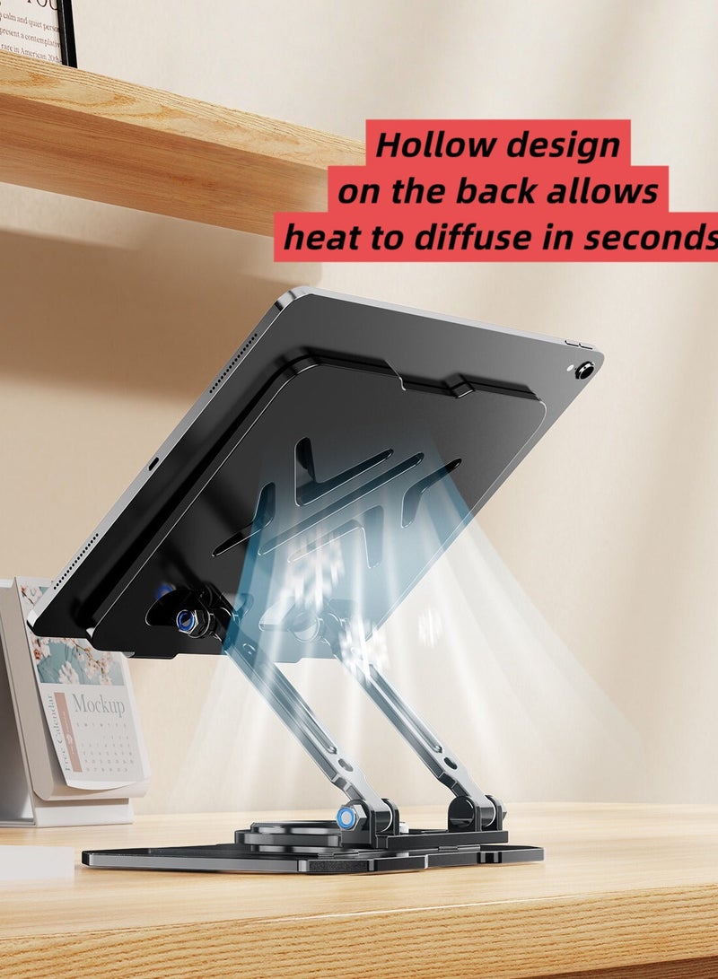 Adjustable Laptop Stand for Desk Ergonomic Riser with 360° Rotating Base Foldable Notebook Computer Holder,Ventilated Cooling Notebook Stand, Compatible MacBook Air Pro Dell XPS More 10-17" Laptops - Image 5