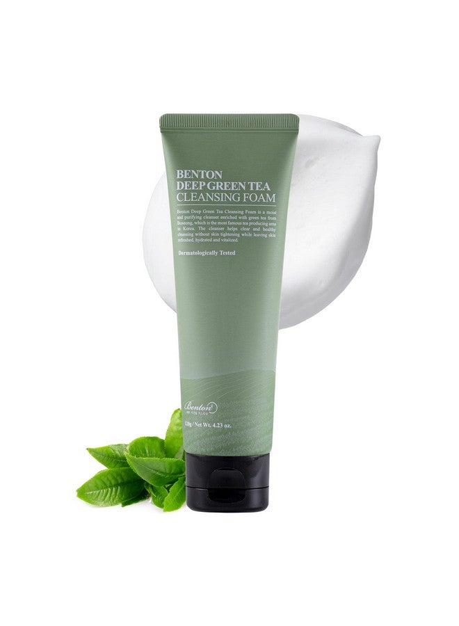 BENTON Deep Green Tea Natural Face Wash (4.23 oz.) - Hydrating and Gentle Facial Cleanser for Various Skin types, Korean Foaming Facial Cleanser - Image 1
