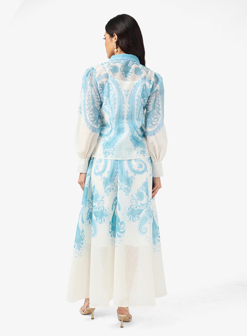 Khizana Monotonal Print Dress - Image 2