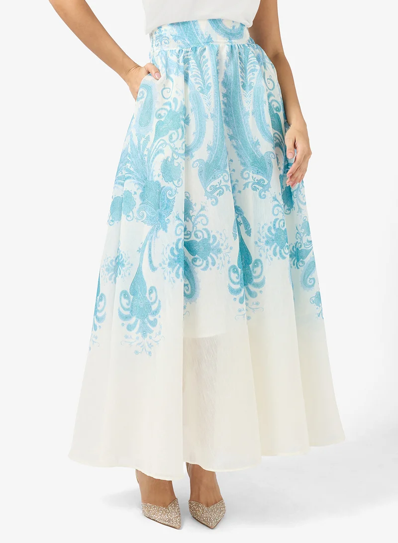 Khizana Monotonal Print Dress