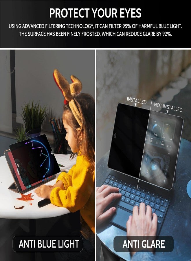 Peslv 360° Privacy Screen for iPad 9th 8th 7th Gen - 10.2 Inch, Anti Glare Blue Light Spy Filter Private Cover, High Sensitive Bubble-Free Easy Install Black Security Protector - Image 3