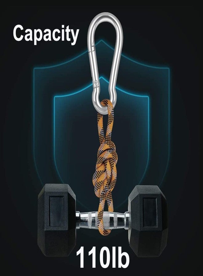 DIY Crafts 2x Pcs, M2, Carabiner Clip Spring-Snap Hook M2-M10 Heavy Duty Carabiner Clips for Keys Swing Set Camping Fishing Hiki(2x Pcs, M2) - Image 3