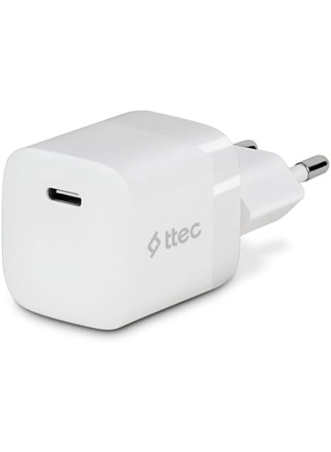 ttec SmartCharger 30W PD USB-C Charger - White - Image 2
