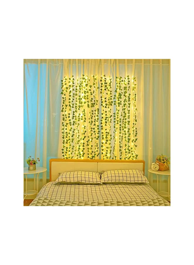 The Bros Rattan String Lights Outdoor 100 Led 32.8 FT Realistic Plants String Lights LED Decorative Lights Garland Vines with Lights for Bedroom/Home/Festival/ Wedding /Party Decoration (Battery powered)  - Image 3