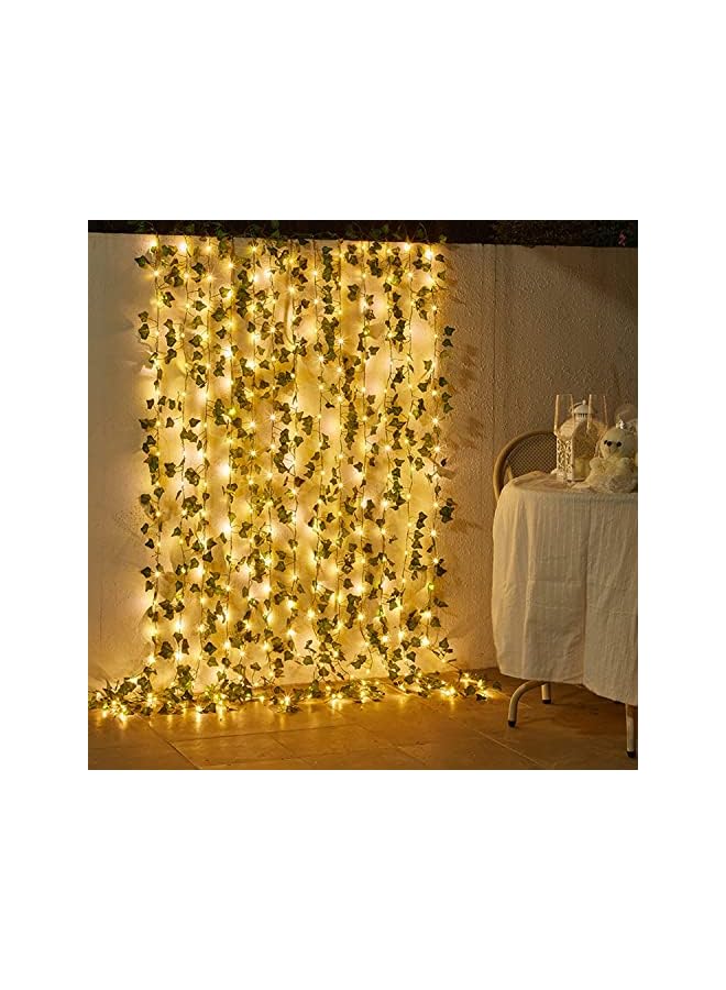 The Bros Rattan String Lights Outdoor 100 Led 32.8 FT Realistic Plants String Lights LED Decorative Lights Garland Vines with Lights for Bedroom/Home/Festival/ Wedding /Party Decoration (Battery powered)  - Image 2