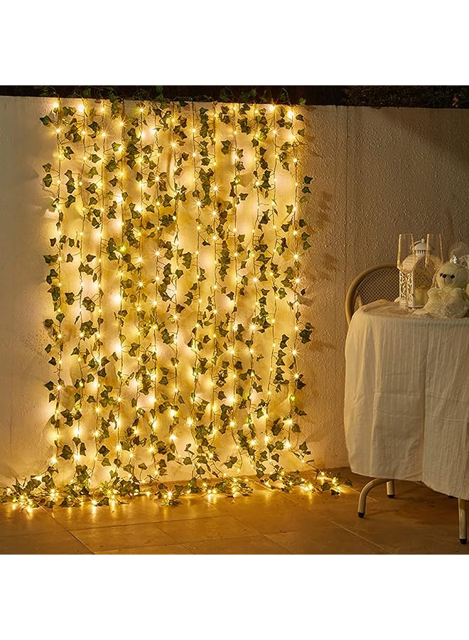 The Bros Rattan String Lights Outdoor 100 Led 32.8 FT Realistic Plants String Lights LED Decorative Lights Garland Vines with Lights for Bedroom/Home/Festival/ Wedding /Party Decoration (Battery powered)  - Image 1