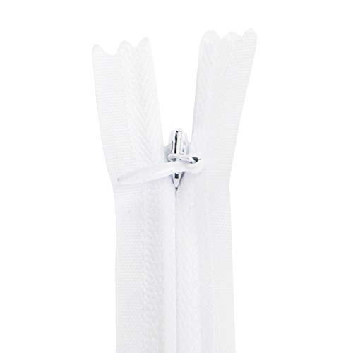 Seeking ROAM Invisible Zippers, Nylon Coil, #3, 2 Pieces (White, 18" inch) - Image 2