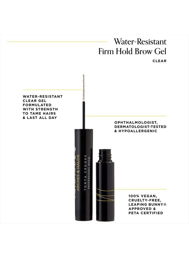 Arches & Halos Water Resistant Firm Hold Brow Gel - Clear - Waterproof Eyebrow Gel for Shaping and Styling - Quick-Setting, Long-Lasting Brow Sculpt - Soft, Lightweight, Non-Sticky Formula - 0.106 oz - Image 2