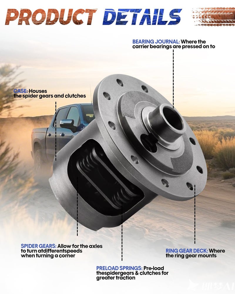 DOFOCH 19559-010 Limited-Slip Differential Locker for 8.5" 8.6" Posi Unit 30 Spline Axle 10 Bolts, 2.73-And-Up Ratio For Chevrolet Avalanche Silverado - Image 5