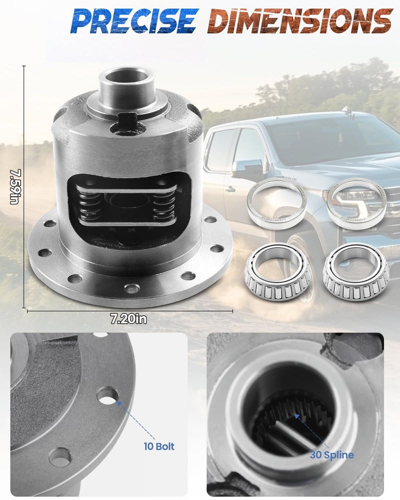 DOFOCH 19559-010 Limited-Slip Differential Locker for 8.5" 8.6" Posi Unit 30 Spline Axle 10 Bolts, 2.73-And-Up Ratio For Chevrolet Avalanche Silverado - Image 4