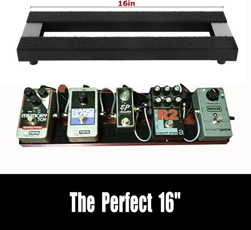 SOLUTEK 14/16-Inch Guitar Pedalboard Small : Hard-Anodized Aluminum, Light yet Ultra-Sturdy & Scratch-Resistant, Road-Ready Portable Board for 3-5 Pedals (16Inch_with_Daisy-Chained) - Image 5