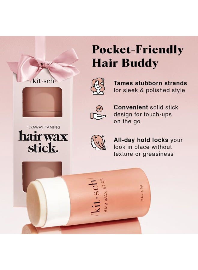 Kitsch Hair Wax Stick for Women & Men - Hair Slick Back Stick, Anti-Frizz and Fly Away Hair Tamer, No Residue Hair Finishing Stick for Flyaways, All Day Hold Styling Product for Smoothing Hair Strands - Image 2