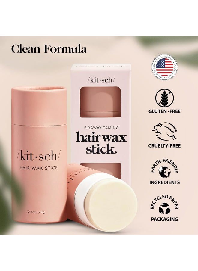 Kitsch Hair Wax Stick for Women & Men - Hair Slick Back Stick, Anti-Frizz and Fly Away Hair Tamer, No Residue Hair Finishing Stick for Flyaways, All Day Hold Styling Product for Smoothing Hair Strands - Image 4