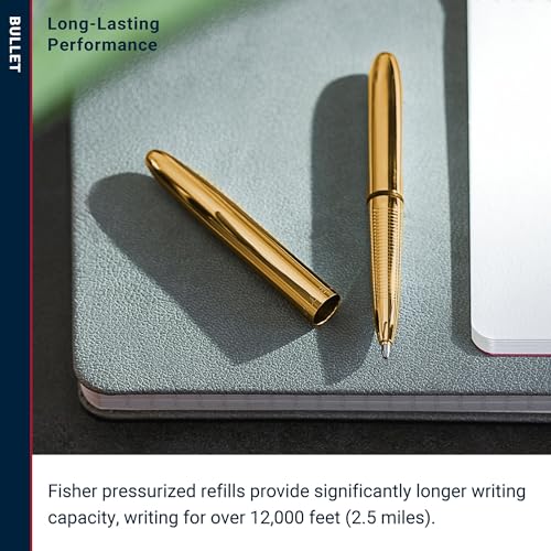 Fisher Space Pen Solar Flare Gold Titanium Nitride Space Pen, Ballpoint, Brass, Black Ink, Gift Box - Image 5