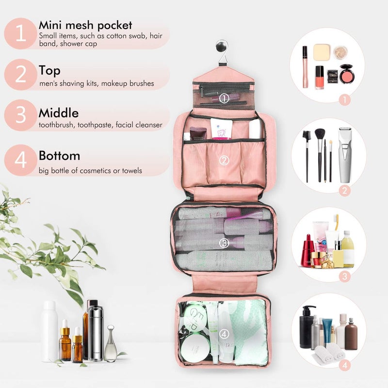 Carttiya Large Toiletry Bag for Men and Women, Travel Cosmetic Bag, Waterproof Travel Toiletry Bag - Image 4