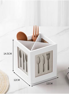 HomarKet Wooden Utensils Holder Kitchen Cutlery Drain Organizer Rack Flatware Caddy Storage Box for Spoons Forks Knifes and Chopsticks  - Image 4