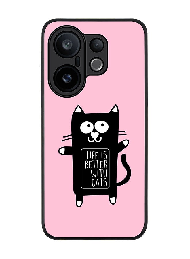 Stylizedd For vivo X200 FE / S30 Pro mini Case,Slim fit Camera Protection, Shockproof Thin Phone cover  - Life is better with cats