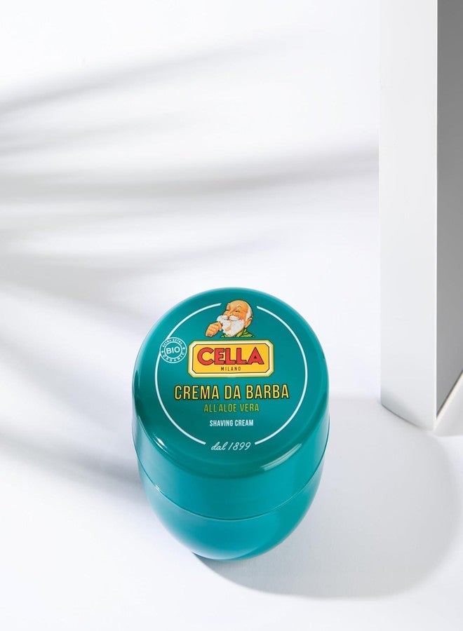 Cella Milano Aloe Vera Shaving Cream Soap, 150 g - Dense, Luxurious Lather with Razor-Glide Protection, Made in Italy Since 1899” - Image 4
