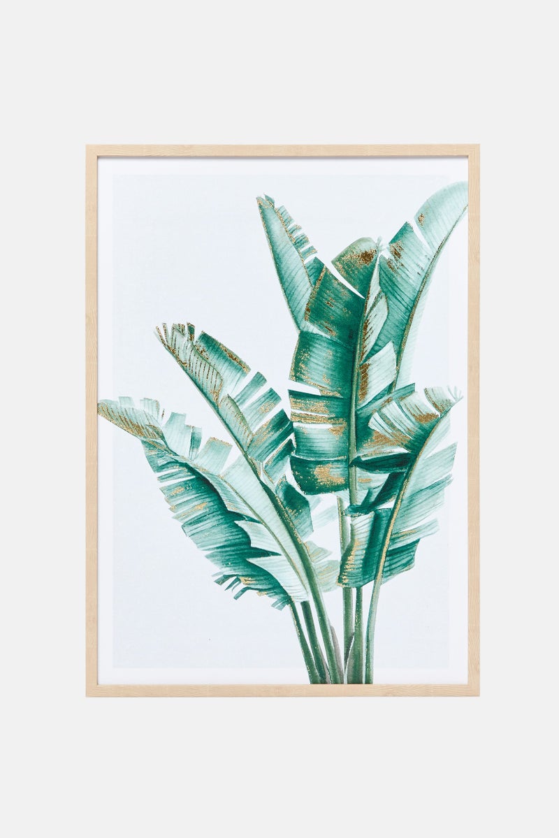 Nanette lepore Wall Art Painting Framed Canvas Whit Foil, Green  - Image 1