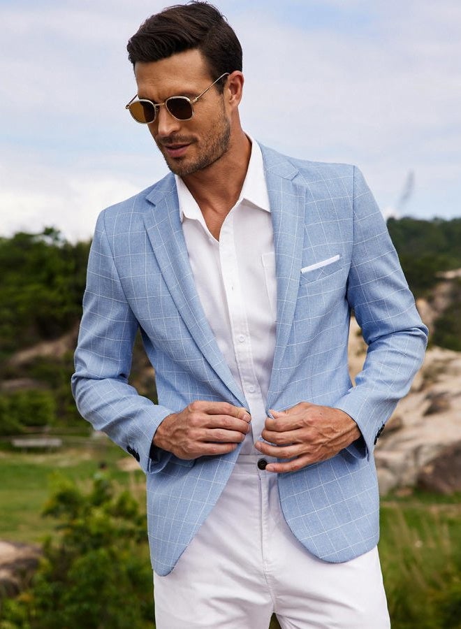 COOFANDY Men's Blazer Casual Sport Coats Slim Fit One Button Suit Jacket Lightweight Sports Jacket - Image 2