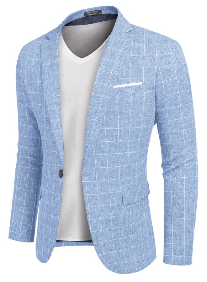 COOFANDY Men's Blazer Casual Sport Coats Slim Fit One Button Suit Jacket Lightweight Sports Jacket - Image 1
