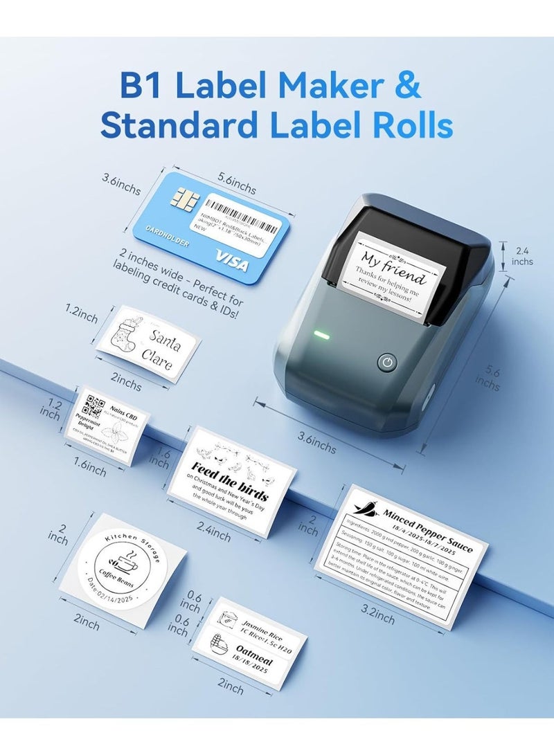 NIIMBOT B1 Bluetooth Portable Label Maker with Auto Identification - Image 3