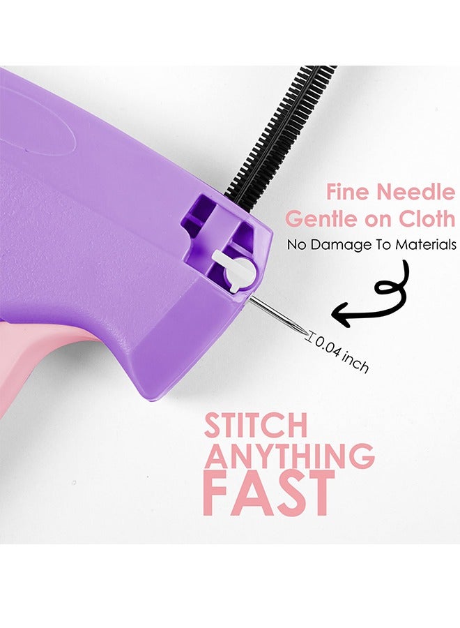 Fine Stitch Gun Stitchy Quick Clothing Fixer for Clothes,Micro Tagging Gun for Clothing with 5 Fine Needles & 1000 Pcs Fasteners,Mini Speedy Sticky Sewing Gun Hemming Tool (Purple) - Image 3