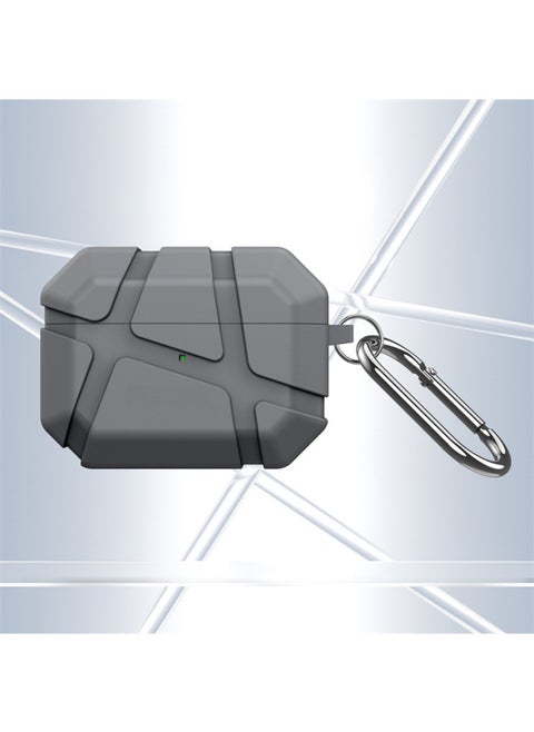 Apple Protective Case Is Suitable For AIRPODS 4/3 PRO 2 TPU Split Anti-drop Bluetooth Earphone Case 1/2 Generation-Color:Gray-Applicable Models:Airpods Pro