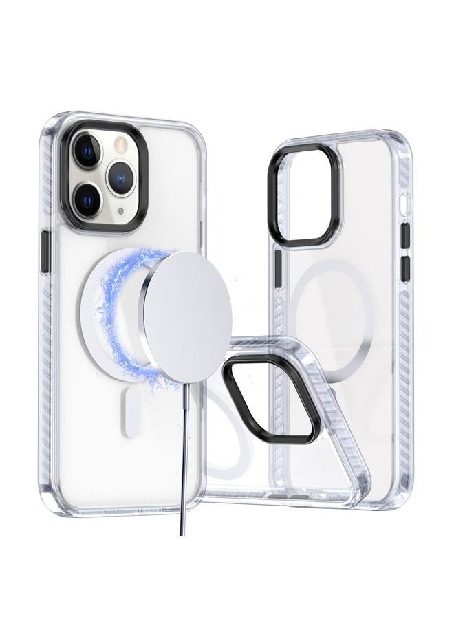 زبون جراب لهاتف iPhone 11 Pro Max، جراب هاتف MagSafe هجين من البولي يوريثان الحراري ثنائي اللون من البولي كربونات - Image 1