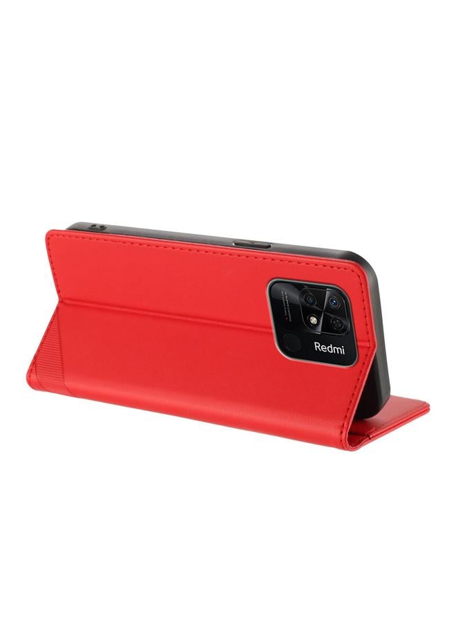 اس-توب جراب لهاتف Redmi 10C محفظة جلدية متعددة الوظائف منقوشة بتصميم كلاسيكي - Image 3