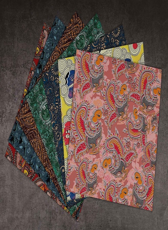 Inkdotpot 25 Sheets Kalamkari Scrapbook Paper Pad 12x12- Single-Sided Scrapbook Paper- Colorful Cardstock Paper Scrapbooking DIY Decorative Background Cardmaking Supplies- Journal Craft Paper - Image 5