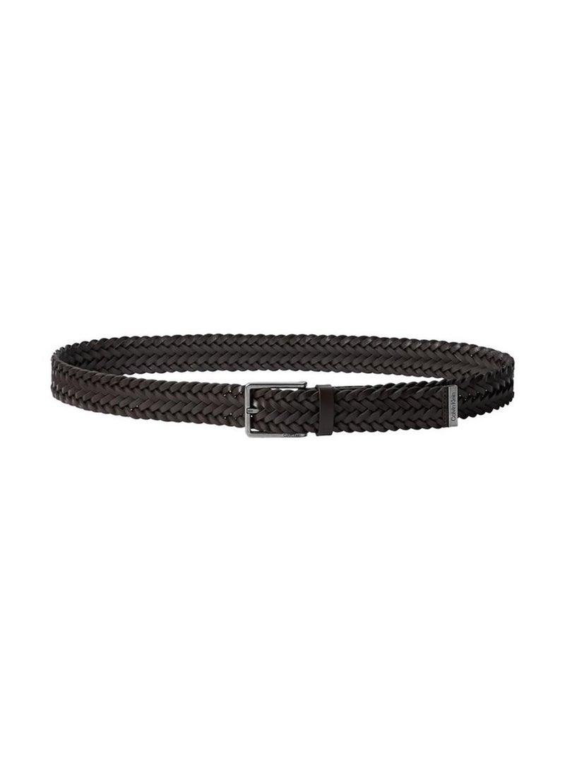 CALVIN KLEIN Braided Full-Grain Leather Belt - Image 3