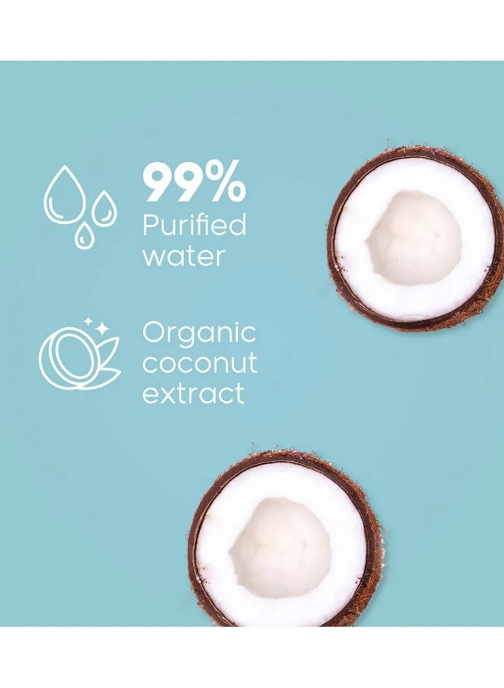 Kim & Kimmy KimandKimmy Organic Coconut Wet Wipes - 280 Pieces, Anti-Bacterial, Anti-Fungal, Extra Large, Moisturizing - Image 3