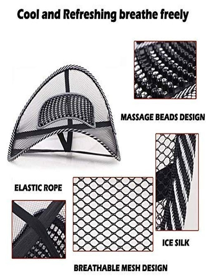 NOBILEA Mesh Ventilation Back Rest with Lumbar Support Mesh Cushion Pad, Universal Back Lumbar Support Chairs for Office Chair, Home, Car, Seat to Relieve Pain (Pack of 1) - Image 2