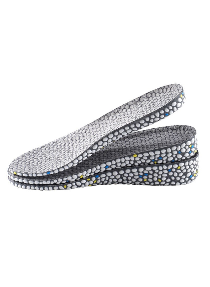 Height Increase Insoles for Men Women, Honeycomb Shock Absorbing Cushion Shoe Height Insoles Men Women, Replacement Sports Shoe, 2.5cm, Grey - Image 3