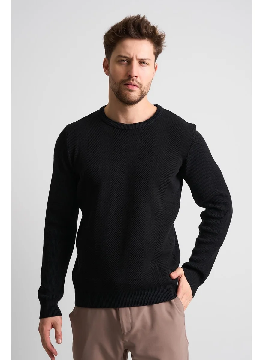 الكسندر جاردي Textured Men's Knitwear Sweater (ET-3636-Y)