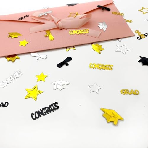 Werich Graduation Confetti 2025 | Glitter Confetti Sprinkles for Party Table Scatters Decoration | Graduation Party Decoration for Home, College, Senior, High School Prom | Metallic Foil - Image 5