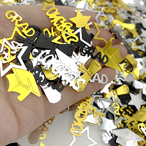 Werich Graduation Confetti 2025 | Glitter Confetti Sprinkles for Party Table Scatters Decoration | Graduation Party Decoration for Home, College, Senior, High School Prom | Metallic Foil - Image 3