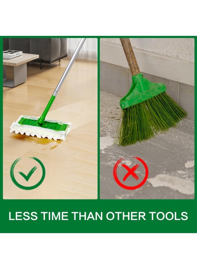 FAYET 100 Count Disposable Dry Sweeping Cloths, Heavy-Duty Microfiber Electrostatic Dusting Mop Pads for Hardwood, Tile, Laminate & All Floors - Image 5