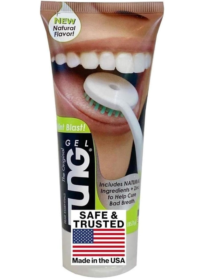 TUNG Gel Natural with Mint Blast 3oz (85g) | Tongue Cleaner | Fights Bad Breath | Eliminates Odour | Halitosis | for Fresh Breath 85 g (Pack of 1)