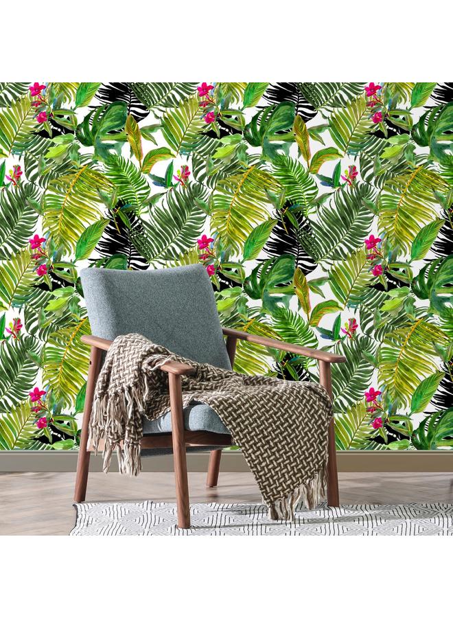 Bluejw Tropical Jungle Emotional Seamless Splicing Wallpaper Home Self-adhesive Wall Stickers Living Room Bedroom Waterproof Removable RW001 - Image 3