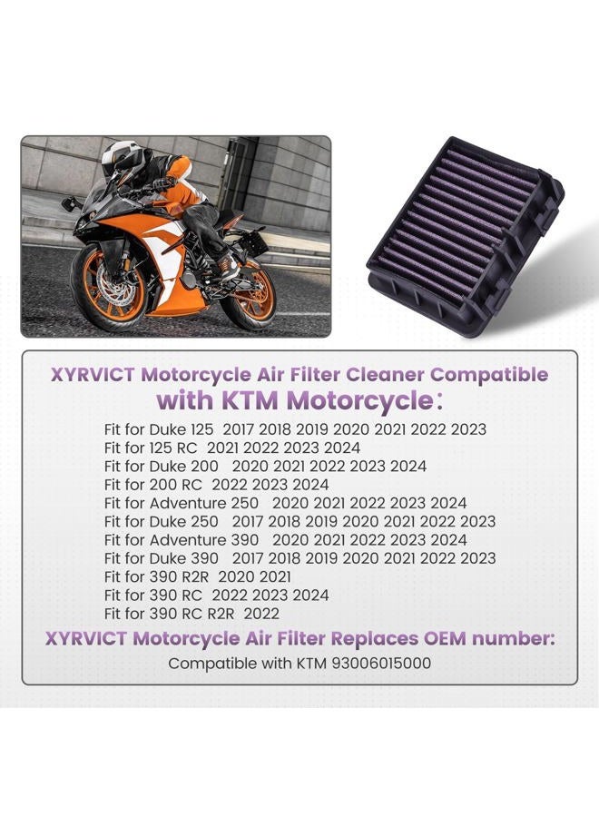 XYRVICT Motorcycle Air Filter Cleaner Compatible with KTM 93006015000 for Adventure 390 2022 2021 2020 for Duke 200 125 250 390 - Image 2