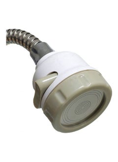 Turbo Gear Adjustable Faucet Sprayer Silver/White 