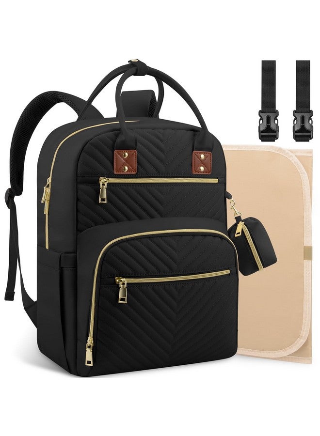 Tenot Baby Diaper Bag Backpack, Travel Diaper Bags for Baby Girl Boy Large Capacity Baby Bag Backpack for Women Black - Image 1